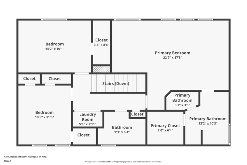 1,975/Mo, 17806 Oakland Mills Dr Richmond, TX 77407 Floor Plan View 2