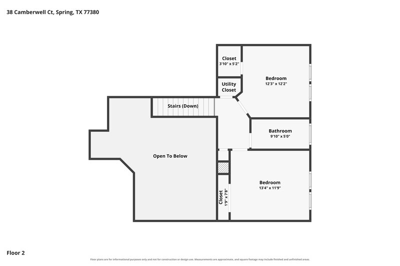 1,740/Mo, 38 Camberwell Ct Spring, TX 77380 Floor Plan View 2