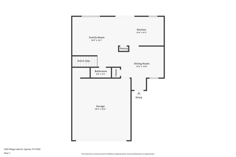 1,790/Mo, 7423 Village Lake Dr Cypress, TX 77433 Floor Plan View