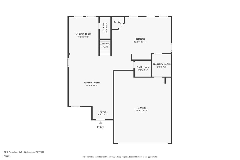 1,915/Mo, 7510 American Holly Ct Cypress, TX 77433 Floor Plan View