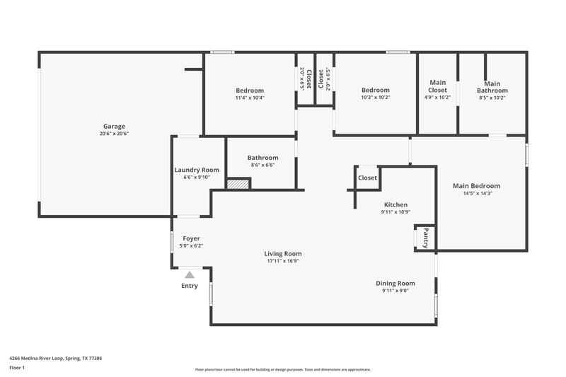 1,915/Mo, 4266 Medina River Loop Spring, TX 77386 Floor Plan View