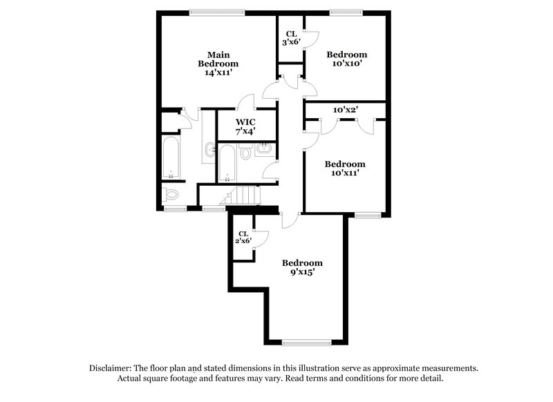 1,970/Mo, 6914 Bayou Crest Dr Houston, TX 77088 Floor Plan View 2