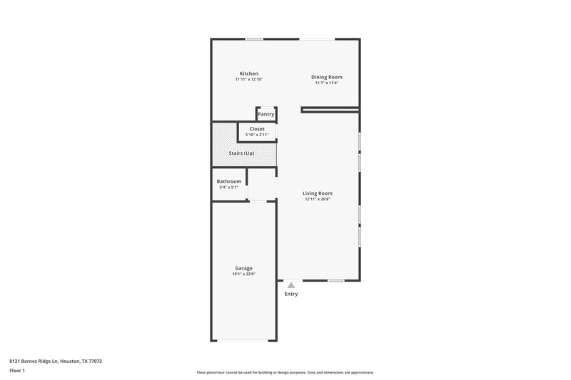 1,840/Mo, 8131 Barnes Ridge Ln Houston, TX 77072 Floor Plan View