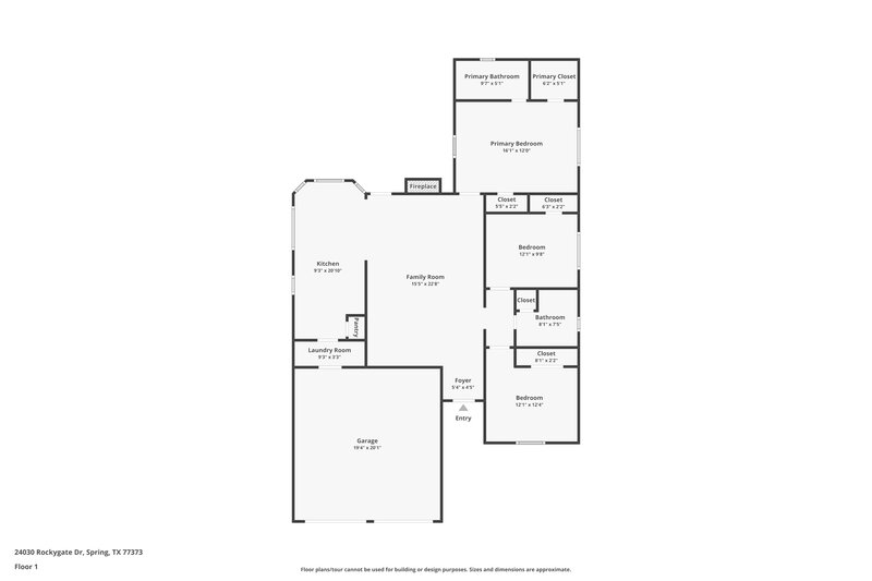 1,765/Mo, 24030 Rockygate Dr Spring, TX 77373 Floor Plan View