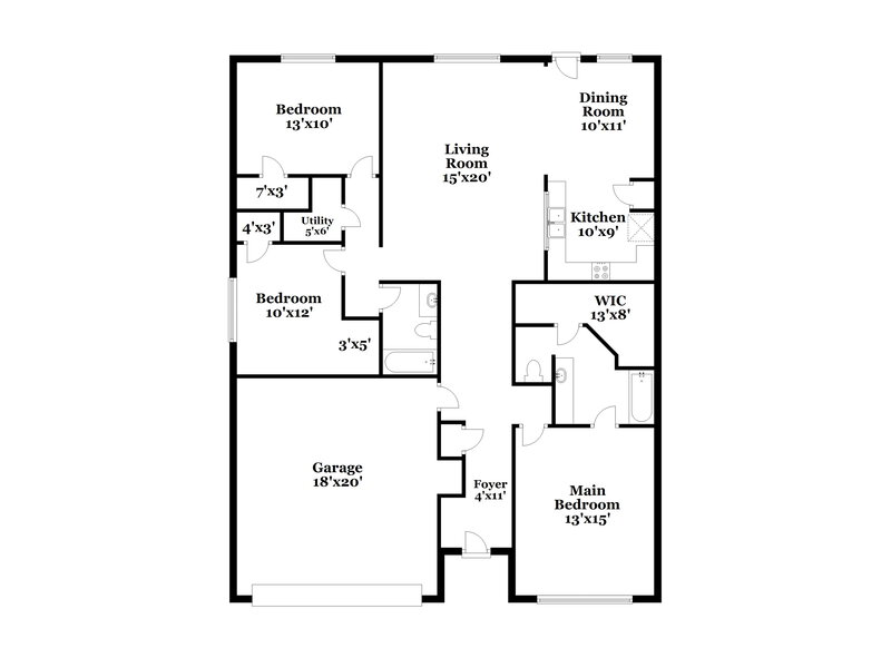 1,810/Mo, 415 Thornwilde Park Ln Houston, TX 77073 Floor Plan View