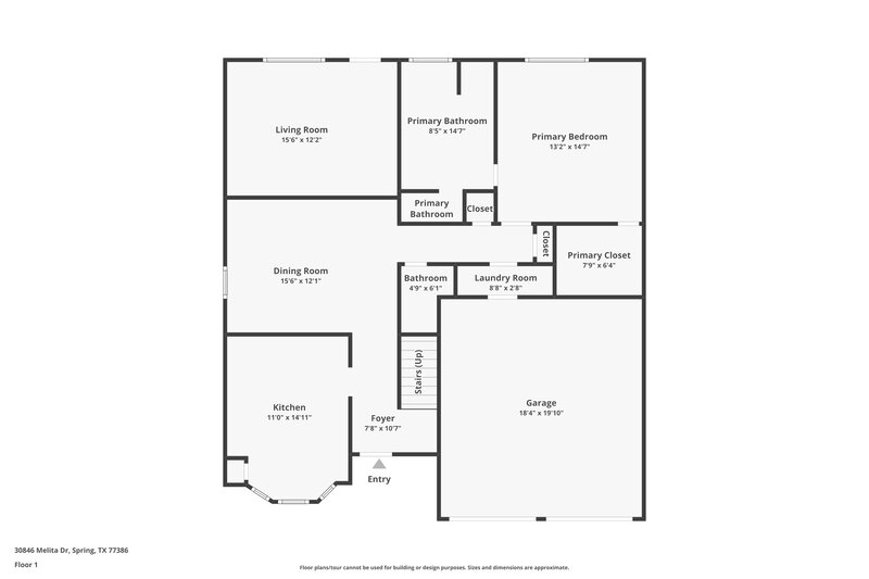 2,025/Mo, 30846 Melita Dr Spring, TX 77386 Floorplan View