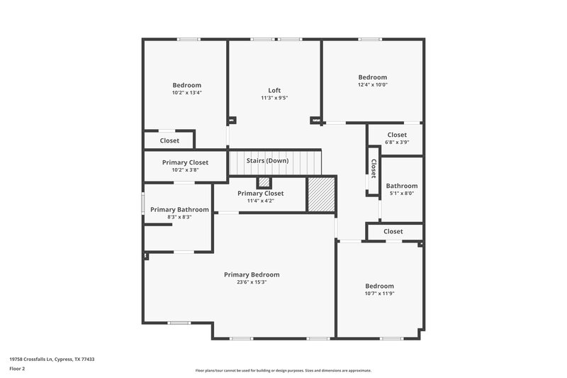 2,150/Mo, 19758 Crossfalls Ln Cypress, TX 77433 Floor Plan View 2