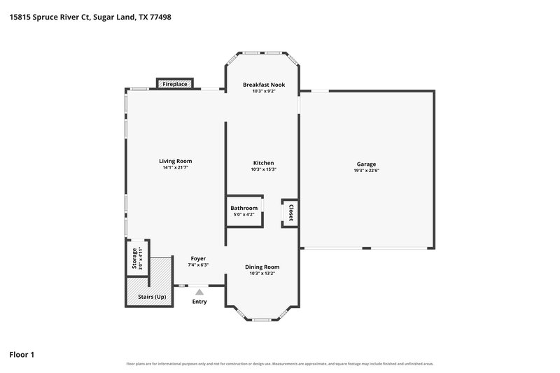 2,095/Mo, 15815 Spruce River Ct Sugar Land, TX 77498 Floor Plan View