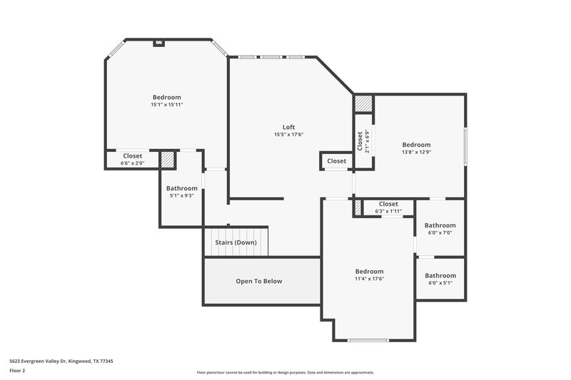 2,655/Mo, 5623 Evergreen Valley Dr Kingwood, TX 77345 Floorplan View
