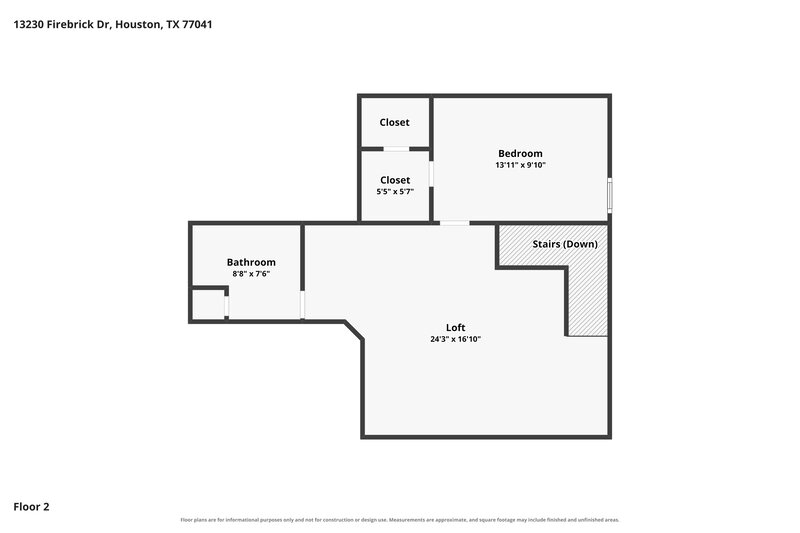 2,325/Mo, 13230 Firebrick Dr Houston, TX 77041 Floor Plan View 2