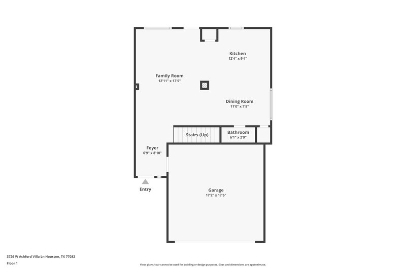 1,850/Mo, 3726 W Ashford Villa Ln Houston, TX 77082 Floor Plan View