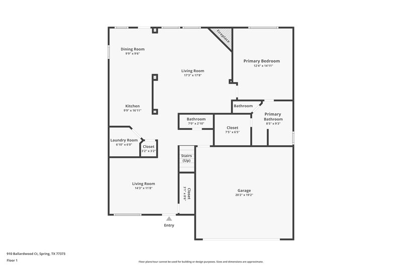2,290/Mo, 910 Ballardwood Ct Spring, TX 77373 Floor Plan View
