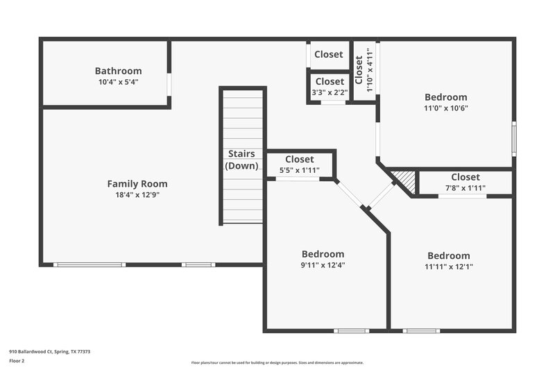 2,290/Mo, 910 Ballardwood Ct Spring, TX 77373 Floor Plan View 2