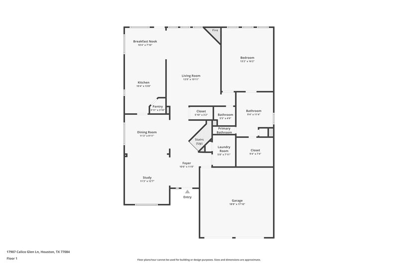 2,515/Mo, 17907 Calico Glen Ln Houston, TX 77084 Floor Plan View
