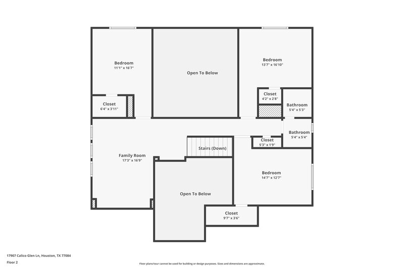 2,540/Mo, 17907 Calico Glen Ln Houston, TX 77084 Floorplan View 2