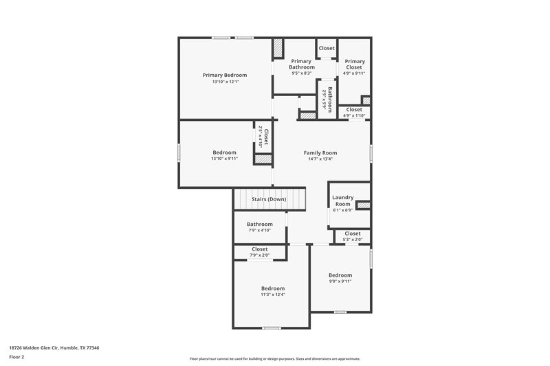 2,020/Mo, 18726 Walden Glen Cir Humble, TX 77346 Floor Plan View 2
