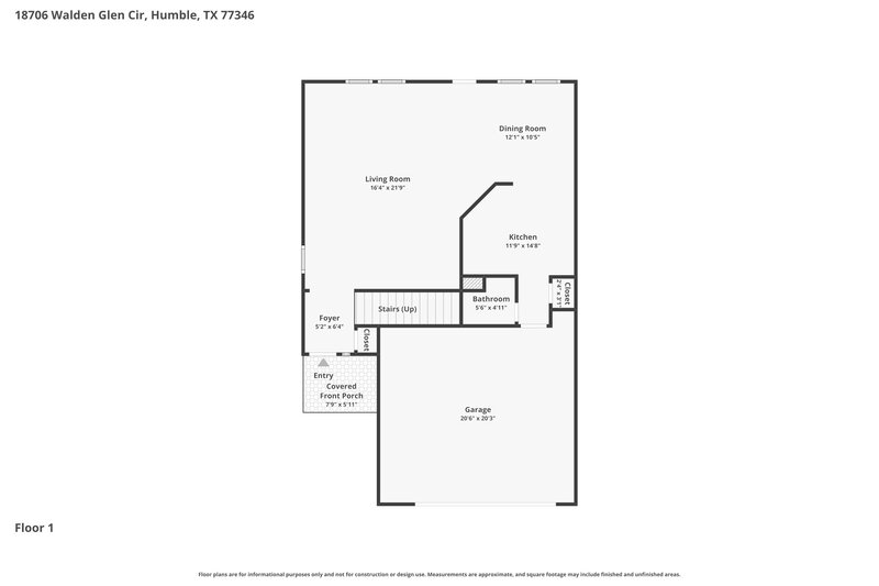 2,130/Mo, 18706 Walden Glen Cir Humble, TX 77346 Floor Plan View