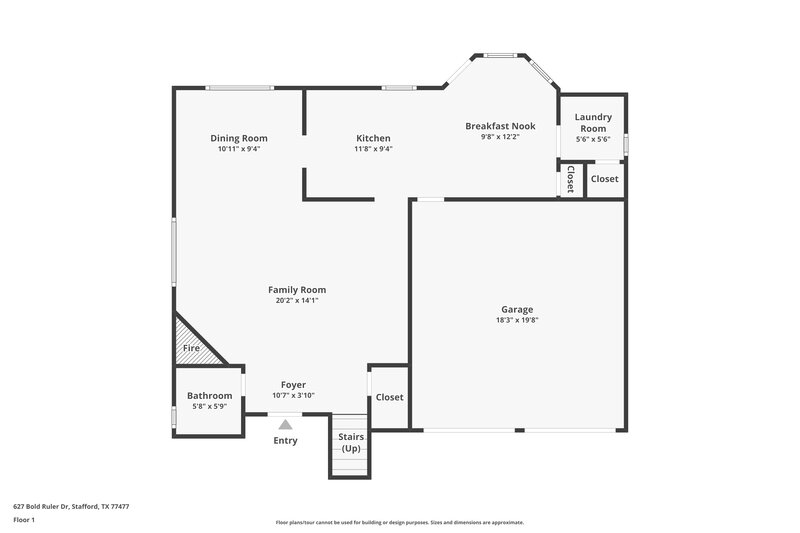 2,370/Mo, 627 Bold Ruler Dr Stafford, TX 77477 Floor Plan View