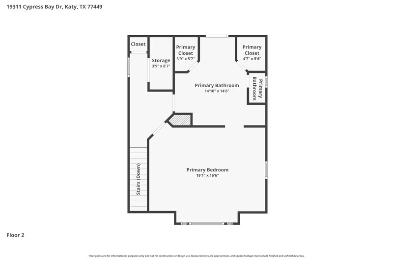 2,060/Mo, 19311 Cypress Bay Dr Katy, TX 77449 Floor Plan View 2