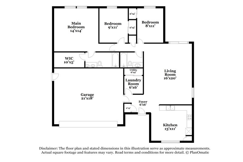 1,750/Mo, 1355 Bearsden Dr Avon, IN 46123 Floor Plan View