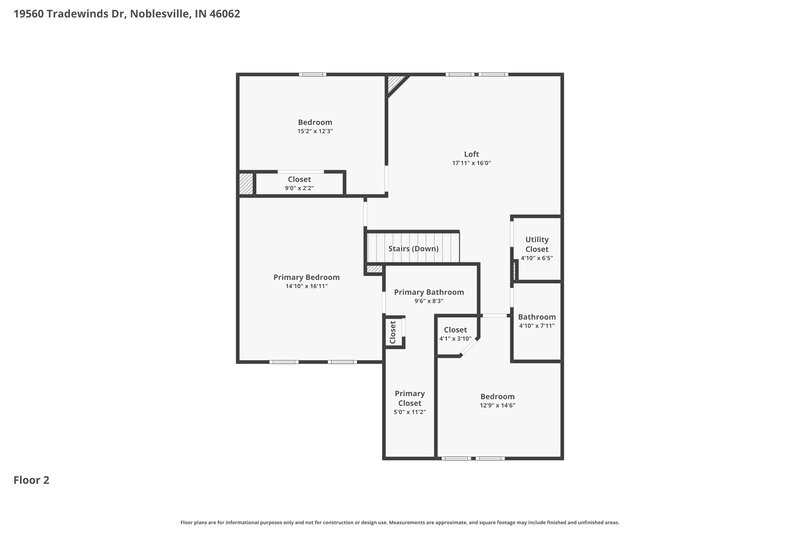 2,145/Mo, 19560 Tradewinds Dr Noblesville, IN 46062 Floor Plan View 2