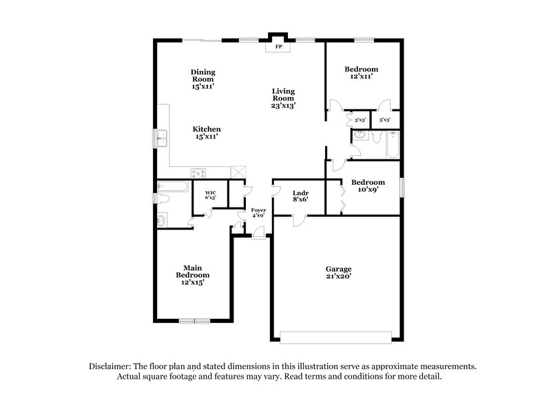 1,990/Mo, 5810 Long Lake Ln Indianapolis, IN 46235 Floorplan View