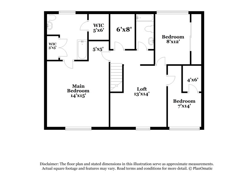 1,560/Mo, 3416 W 54th St Indianapolis, IN 46228 Floor Plan View 2