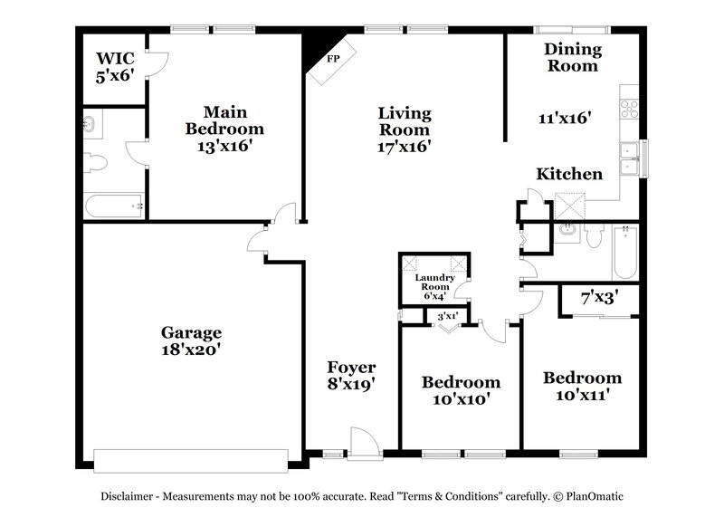 2,620/Mo, 6452 Oyster Key Ln Plainfield, IN 46168 Floor Plan View