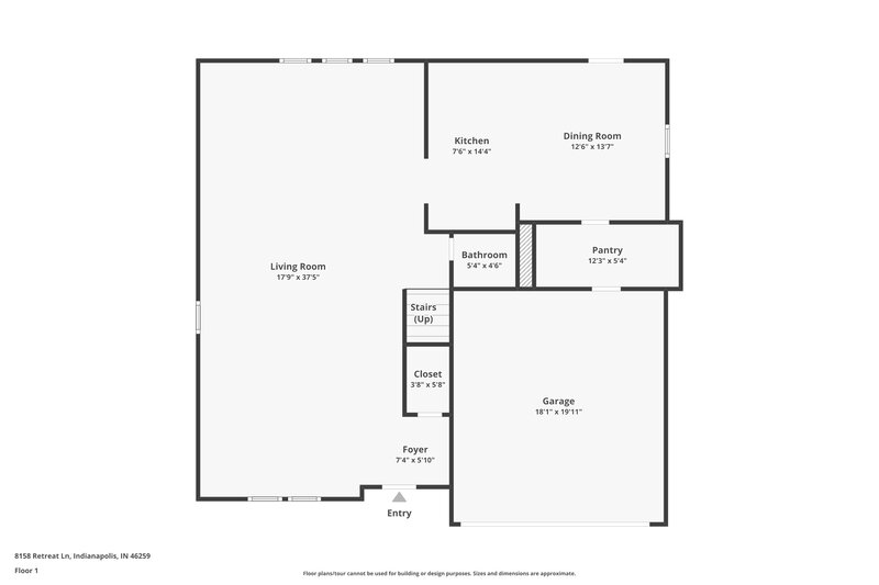 2,120/Mo, 8158 Retreat Ln Indianapolis, IN 46259 Floor Plan View