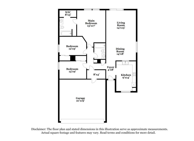 1,850/Mo, 11502 Pegasus Dr Noblesville, IN 46060 Floor Plan View