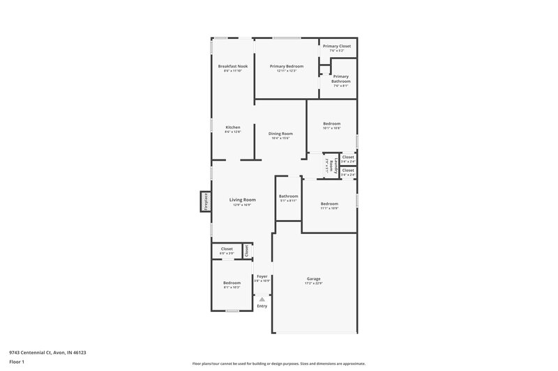 1,765/Mo, 9743 Centennial Ct Avon, IN 46123 Front View