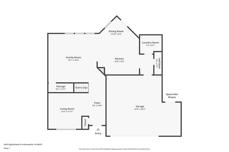 1,920/Mo, 6432 Nightshade Dr Indianapolis, IN 46237 Floorplan View