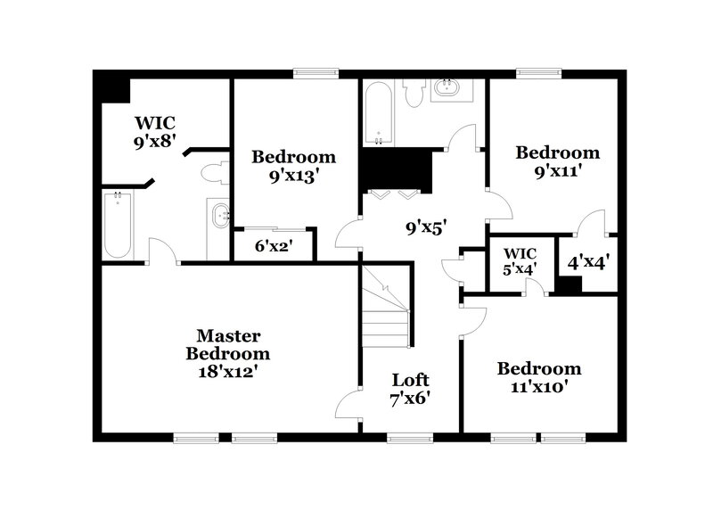 1,565/Mo, 7741 Danube St Indianapolis, IN 46239 Floor Plan View 2