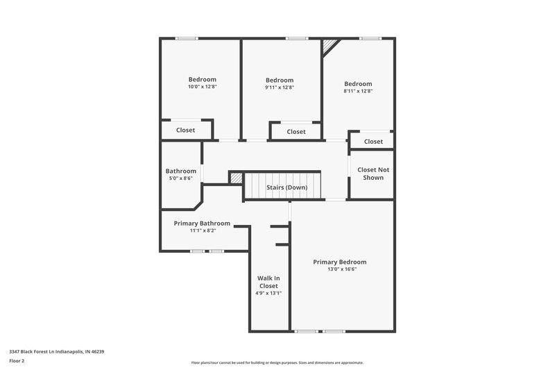1,800/Mo, 3347 Black Forest Ln Indianapolis, IN 46239 Floor Plan View 2