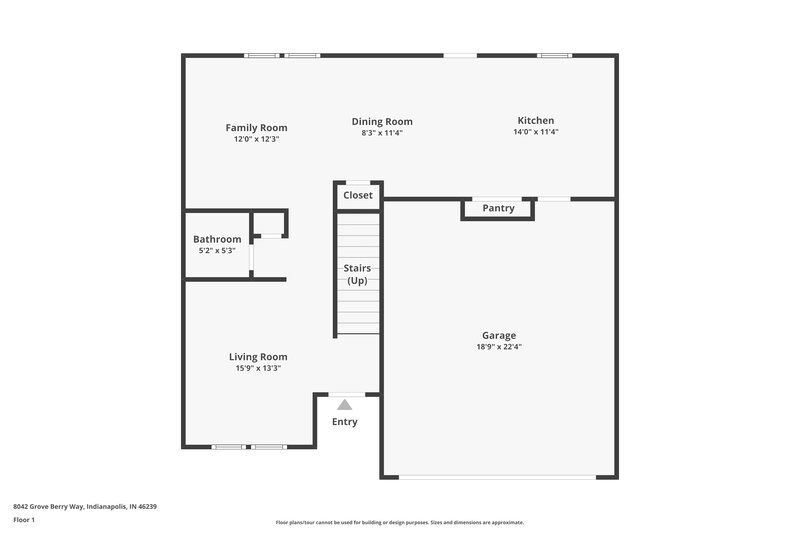 1,775/Mo, 8042 Grove Berry Way Indianapolis, IN 46239 Floor Plan View