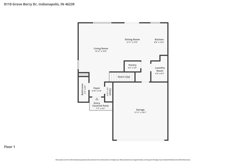 1,920/Mo, 8110 Grove Berry Dr Indianapolis, IN 46239 Floor Plan View
