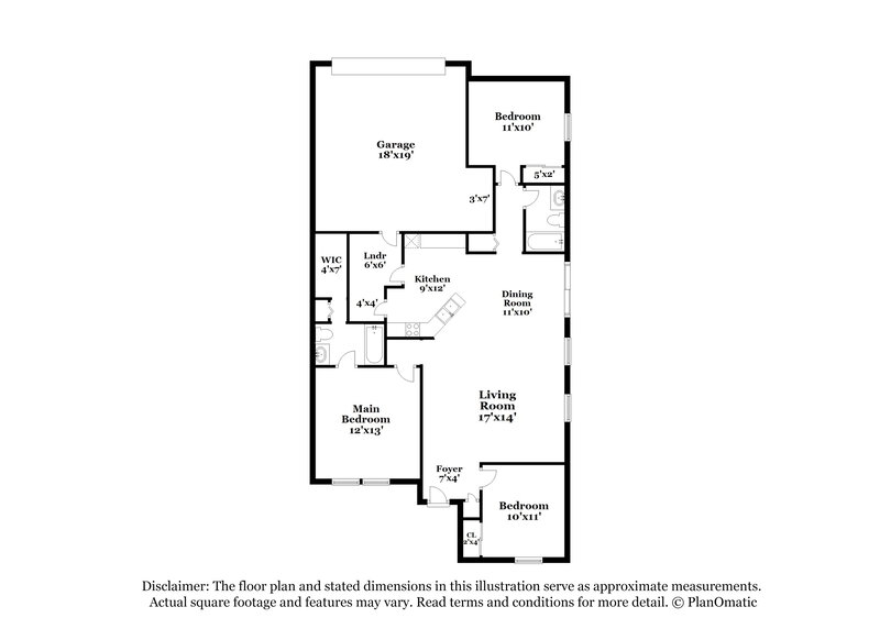 1,705/Mo, 2334 Bristol Dr Franklin, IN 46131 Floorplan View