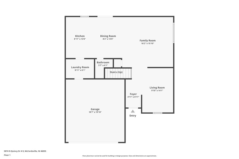 1,890/Mo, 5874 N Quincy Dr McCordsville, IN 46055 Floor Plan View