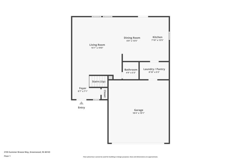 1,730/Mo, 2155 Summer Breeze Way Greenwood, IN 46143 Floorplan View