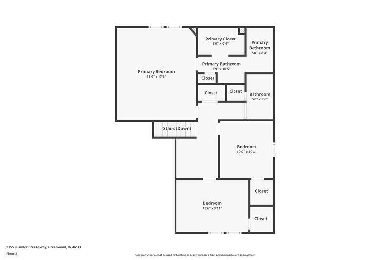 1,730/Mo, 2155 Summer Breeze Way Greenwood, IN 46143 Floorplan View 2
