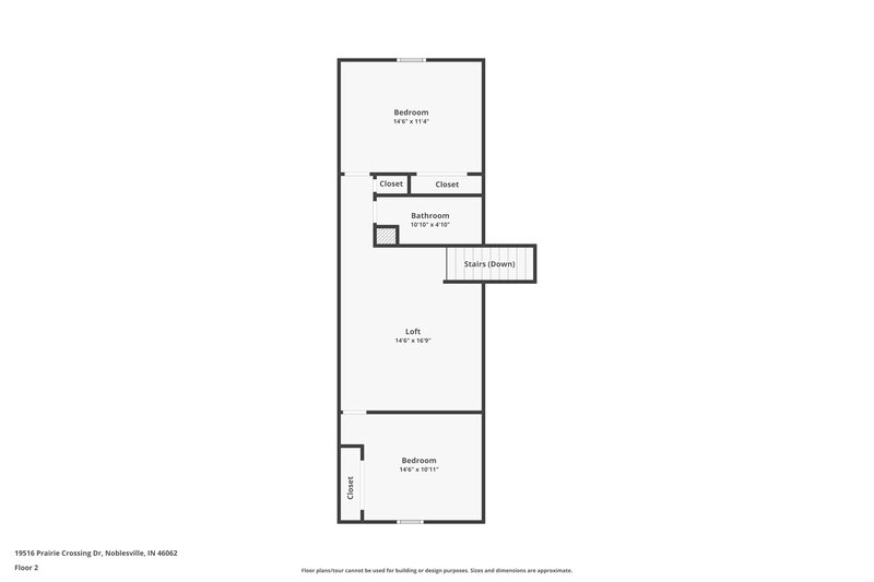 2,125/Mo, 19516 Prairie Crossing Dr Noblesville, IN 46062 Floorplan View 2