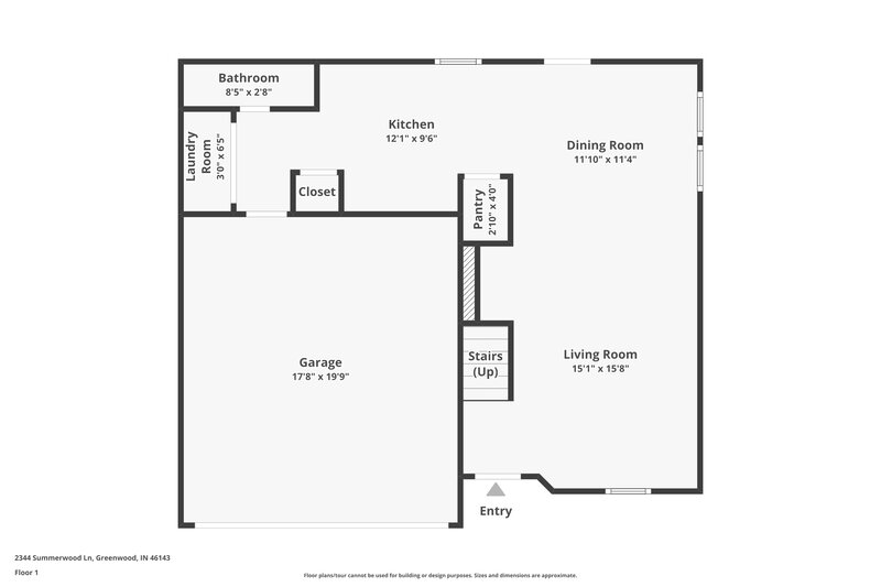 1,890/Mo, 2344 Summerwood Ln Greenwood, IN 46143 Floor Plan View