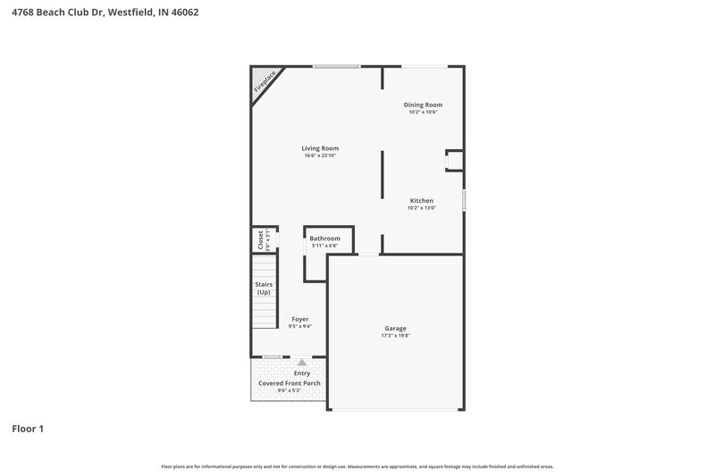 2,335/Mo, 4768 Beach Club Dr Westfield, IN 46062 Floor Plan View