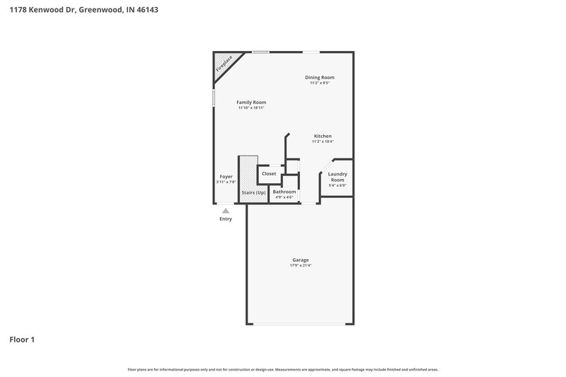 1,870/Mo, 1178 Kenwood Dr Greenwood, IN 46143 Floor Plan View