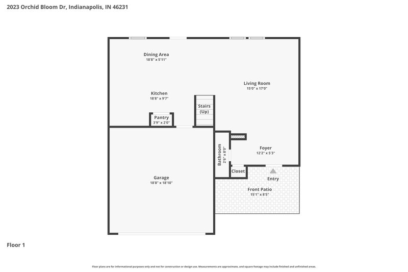 2,090/Mo, 2023 Orchid Bloom Dr Indianapolis, IN 46231 Floor Plan View