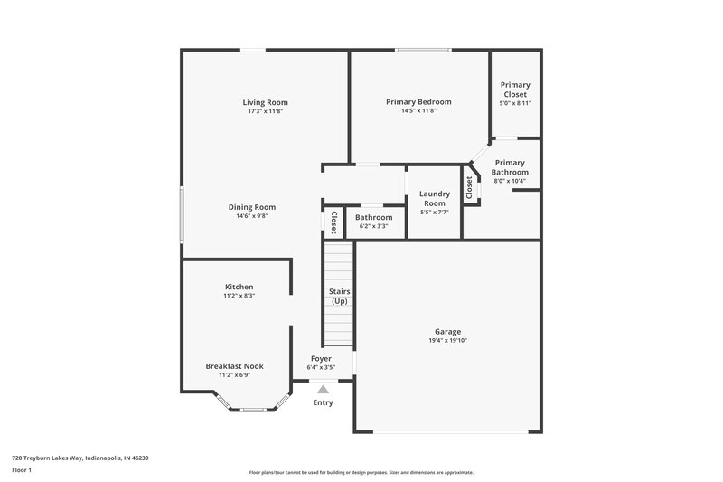 2,240/Mo, 720 Treyburn Lakes Way Indianapolis, IN 46239 Floor Plan View