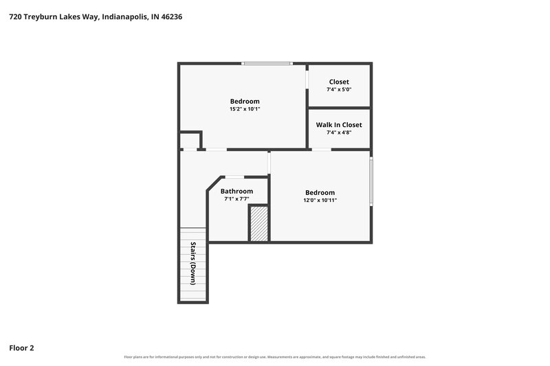 1,985/Mo, 720 Treyburn Lakes Way Indianapolis, IN 46239 Floor Plan View 2