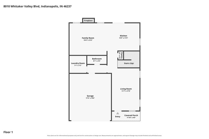 2,170/Mo, 8010 Whitaker Valley Blvd Indianapolis, IN 46237 Floor Plan View