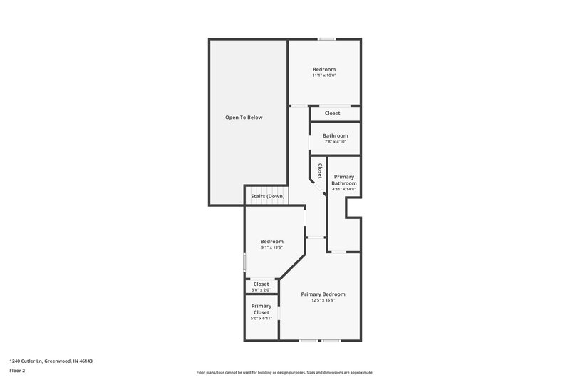 2,300/Mo, 1240 Cutler Ln Greenwood, IN 46143 Floor Plan View