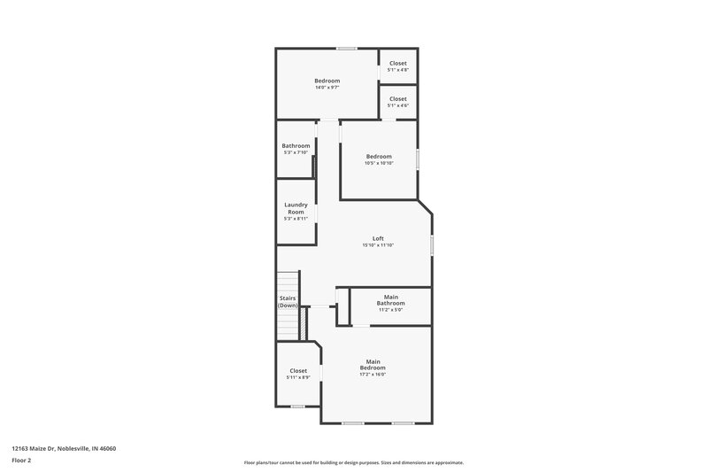 1,790/Mo, 12163 Maize Dr Noblesville, IN 46060 Floor Plan View